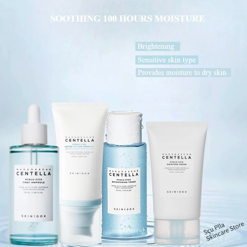 Korean Centella Skincare Set Foam, Acne Toning Toner,Ampoule,Moisturizing Cream,Cleansing Oil Daily Face Care Products 5pcs Set