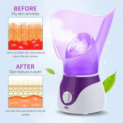 Nose Steam Inhaler Face Steamer Facial Heating Sprayer Portable Nasal Mist Humidifier Facial Steamer Face Care Skin Humidifier