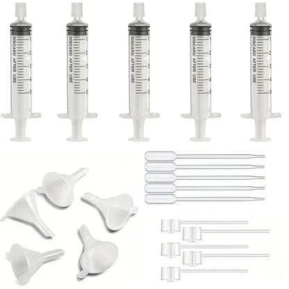 20/40pcs perfume supplement set: plastic funnel, pipette, dropper and syringe-ideal for travel and DIY cosmetics