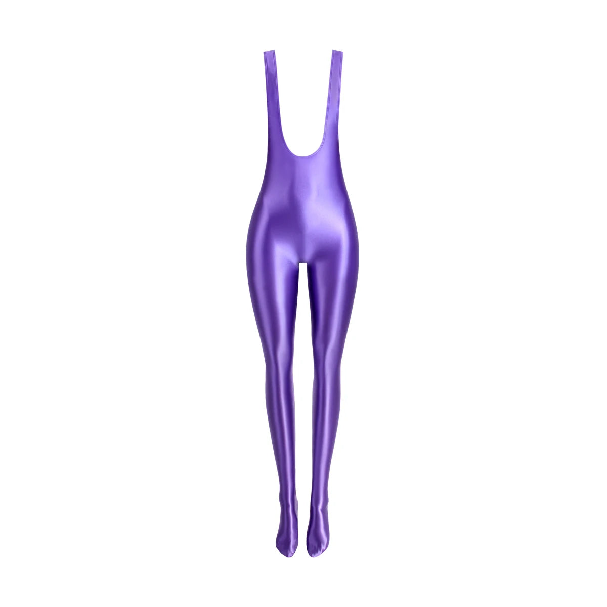 MJINM Glossy Silky Smooth High Stretch Bodybuilding Yoga Sports Tight Leggings Strap Jumpsuit Bodysuit Catsuit Overalls Playsuit