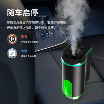 Smart Car Air Freshener Diffuser – Auto On/Off Aromatherapy Diffuse With 3 Scent Modes, USB Rechargeable, Vent Clip, Long-Lastin