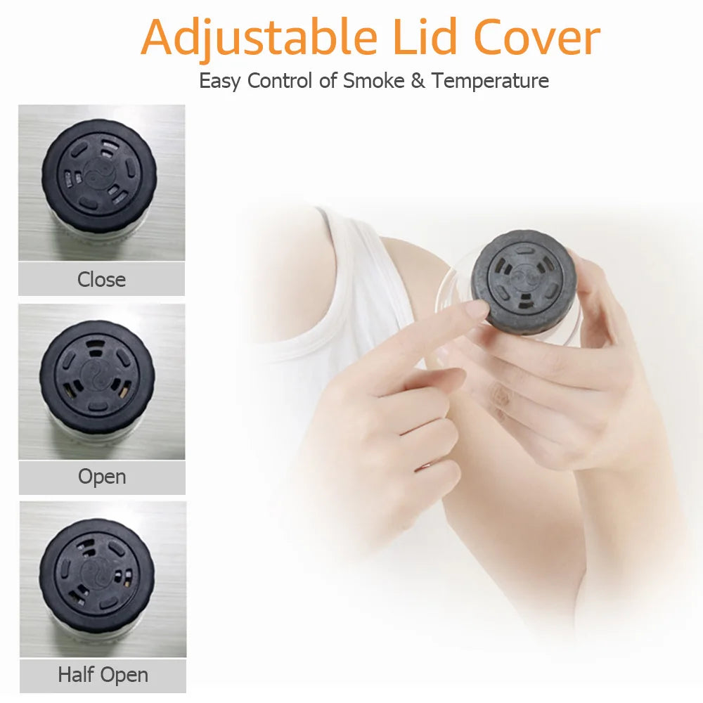 Moxibustion Vacuum Cupping Cans Body Massager Heating Burning Moxa Ventosa Anti-Cellulite Relaxation Comfortable Portable