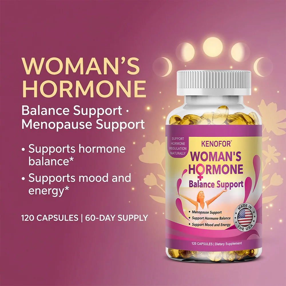Women’s Menopause Support Supplement, Enhancing Hot Flashes, Night Sweats, Mood Swings & Fatigue, Supports Daily Wellness