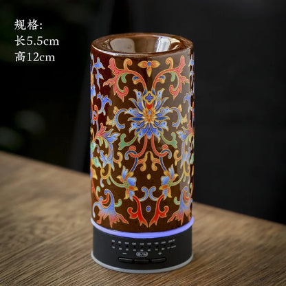 Electronic Incense Burner Enamel Ceramics Charge At Regular Time Temperature Regulation Incense Burner Ornament Gift Box