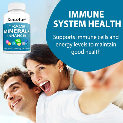 Multimineral Supplement Complex with Copper,  Zinc, Selenium, Boron for Immune, Skin,  Bone, Support - 120 Capsules