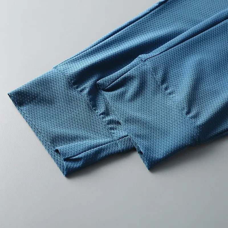 High-grade Summer Ice Silk Pants Men's Thin Section Quick-drying Breathable Sports Pants Summer Leggings Casual Trousers