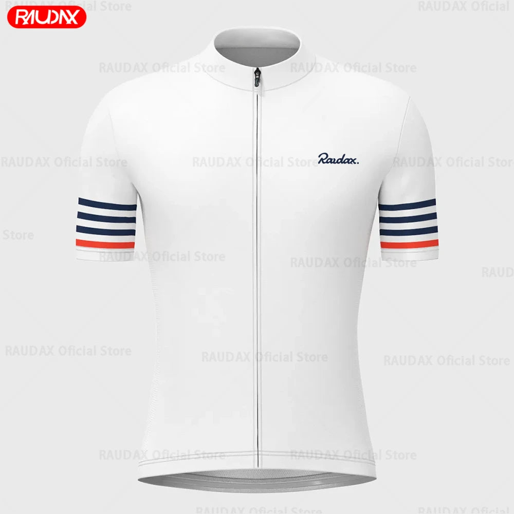 2025 Raudax Cycling Bib Shorts Men's Mountain Bike Jersey Clothing Summer Complete Racing Bicycle Clothes Quick-Dry Sports Set