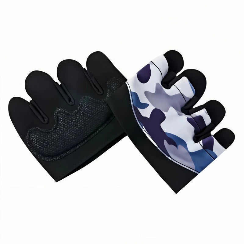 Sports Half Finger Gloves Men Women Non-slip Training Glove Gym Anti-cocoon Barbell Four Finger Glove for Cycling Yoga Jump Rope