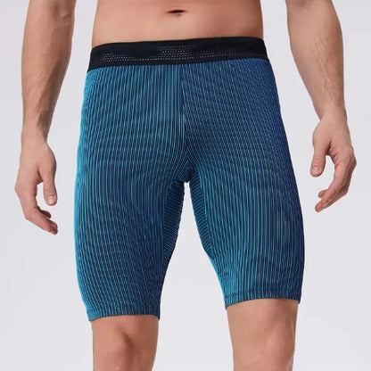 Outdoor Running Marathon Compression Shorts Men Quick Dry Training Fitness Leggings Bodybuilding Tights Sports Gym Pants Male