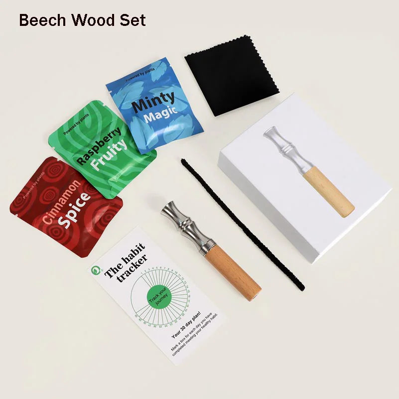 Upgraded Smokeless Oral Stick Natural Walnut Wood Fresh Fragrance Core Aromatherapy Assisted Breathing Soothing Relaxation Tool