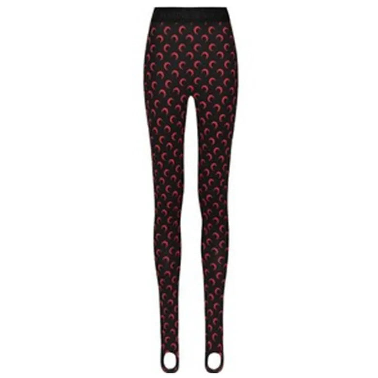 Moon Print Sports Leggings Trousers Elastic Slimming Casual Wear Outdoor Indoor ular Long Pants Thin Material Fem