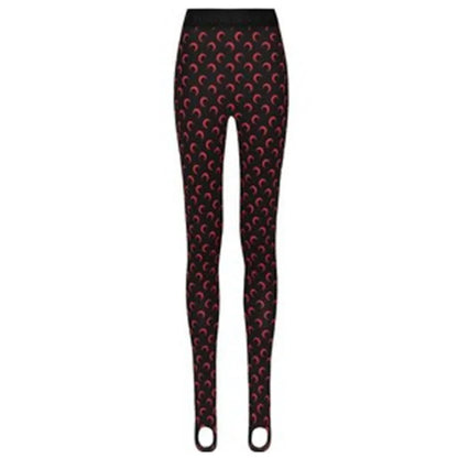 Moon Print Sports Leggings Trousers Elastic Slimming Casual Wear Outdoor Indoor ular Long Pants Thin Material Fem