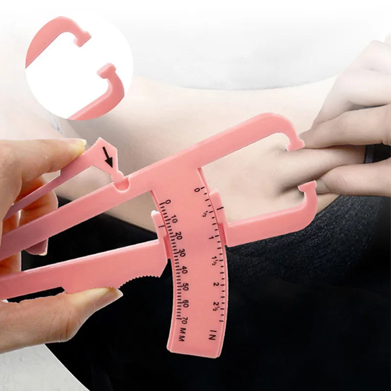 Body Fat Loss Tester Calculator Caliper Fitness Clip Fat Measurement Tool Slim Chart Skinfold Test Instrumen