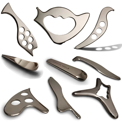 IASTM Body Massage Therapy Tools Deep Muscle Relaxation Soft Tissue Release Scraper Myofascia Gua Sha Chiropractic Treatment Gym