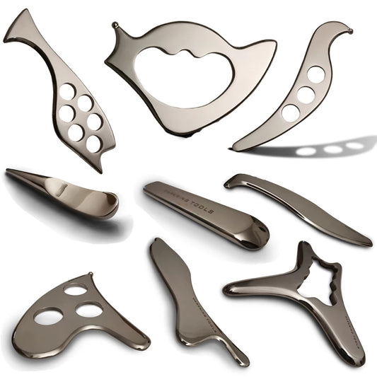 IASTM Body Massage Therapy Tools Deep Muscle Relaxation Soft Tissue Release Scraper Myofascia Gua Sha Chiropractic Treatment Gym
