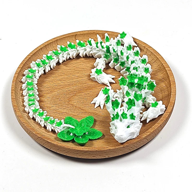 3D Printed Crystal Dragon Articulated Dragon Fidget Toy Cherry Blossom Dragon Home Office Decor Birthday Gift For Boys 2025new