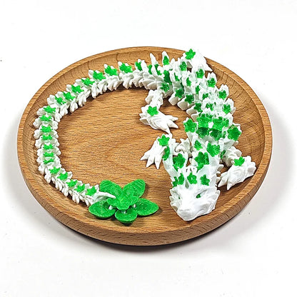 3D Printed Crystal Dragon Articulated Dragon Fidget Toy Cherry Blossom Dragon Home Office Decor Birthday Gift For Boys 2025new