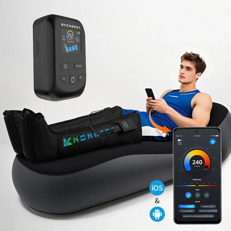 4 Cavity Air Compression Massager Leg Foot Circulation Pressotherapy Reovery Boots Air Promote Blood Relaxation