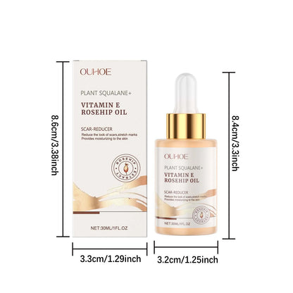 Moisturizing Squalane Rosehip Face Oil Lifting Firming Fade Fine Lines Smoothing Nourishing Skin Rejuvenation Facial Care Oil