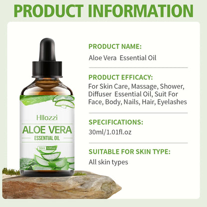 ALOE VERA ESSENTIAL OIL Facial de Aloe que mantiene la piel húmeda, Can be used for hair, face, body, aromatherapy, aromatherapy