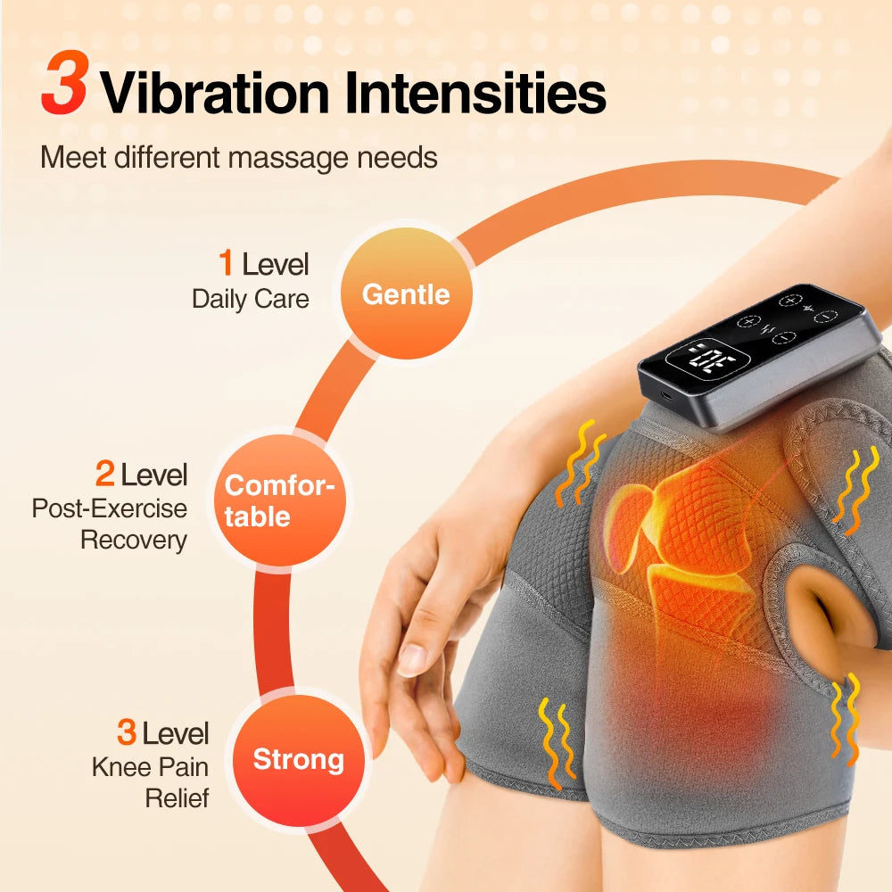 Electric Heating Knee Wrap with 5 Modes Muscle Relaxation Hot Compress Joint Protection Vibration Device for Leg Massage