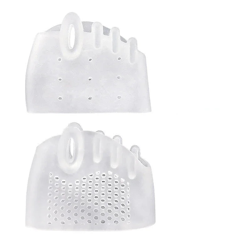 2pcs Silicone Toe Separator Hallux Valgus Corrector Bunion Orthotics Protector Pain Relief Forefoot Pad Socks Foot Care Pedicure