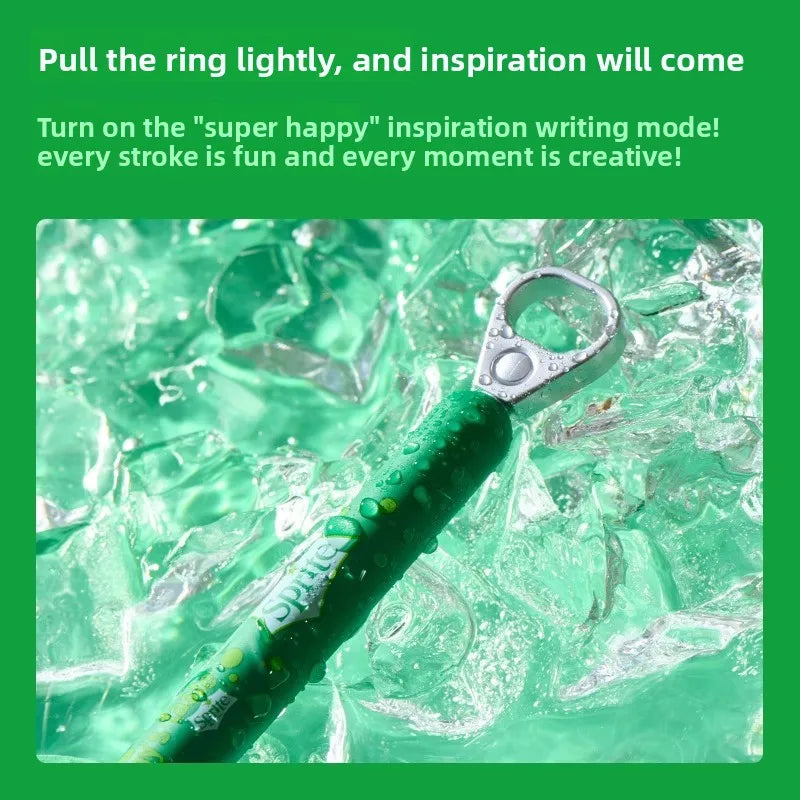 New KACO x Sprite Limited Edition Gel Pen,Dual Ball Pen Quick Drying Stylo 0.5mm Click Smooth Writing For School&Journaling