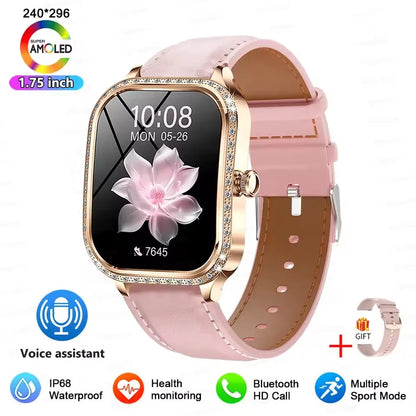 2026 New Smart Watch For Women Gift 1.75 Inch Full Touch Screen Sports Fitness Watches Bluetooth Calls Digital Smartwatch Ladies