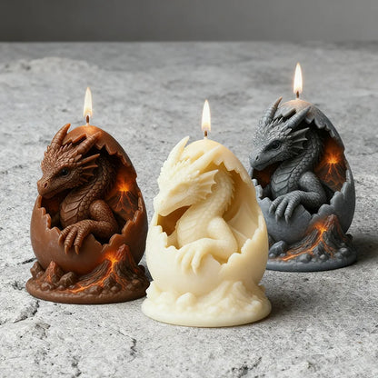 Dragon Egg and Baby Dragon Art Candle Mold: Exquisitely Patterned Scented Candle / Decorative Ornament, Trendy Gift, Showcasing