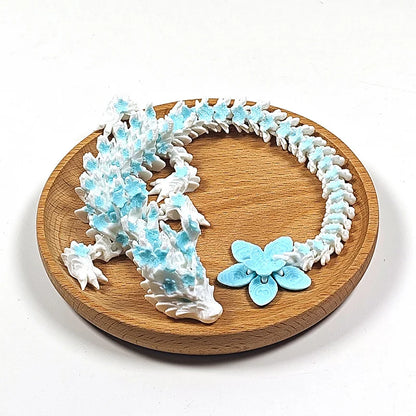 3D Printed Crystal Dragon Articulated Dragon Fidget Toy Cherry Blossom Dragon Home Office Decor Birthday Gift For Boys 2025new