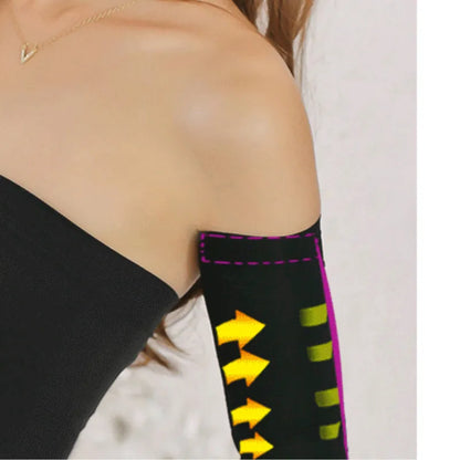 1pair Women Shaper Arm Sleeve Weight Loss Thin Legs Calf Thin Arm Calorie Off Fat  Slimmer Wrap Belt Wrist Pressure Set