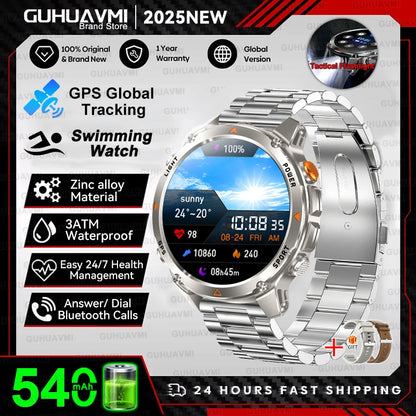 2025 New Women's Fashion Sports Smart Watch Built in GPS 3ATM Waterproof Bluetooth Call Health Monitoring Smartwatches For Women