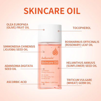Bio Skincare Body Oil Face Body Moisturizer Improve Hair Health Fade Scars Vitamin A Vitamin E Oil Exfoliate Skin Care