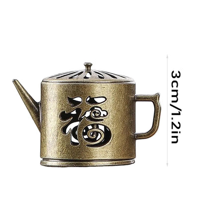 1PCS Incense Burner Antique Style Incense Burner Air Purification Gifts Wishing Aladdin Lamp Metal Home Fragrance Home Decor