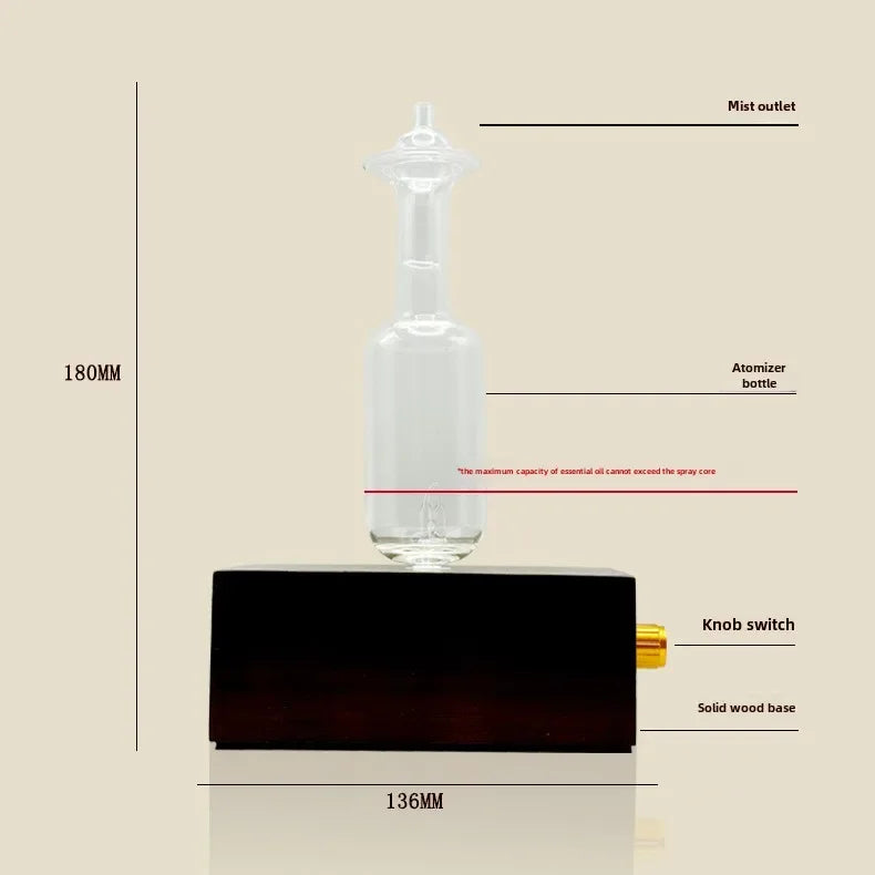 Rechargeable Portable Aroma Diffuser Vintage Tungsten Filament Lamp Aromatherapy Machine Humidifier Lighting Sandalwood Pure