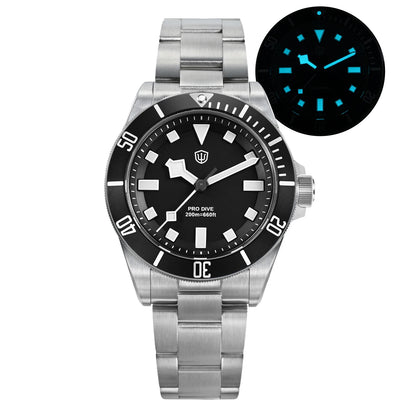 Watchdives WD1969 Pro Dive Watch VH31 Sweep Seconds Quartz Movement BGW9 Luminous Sapphire 20Bar Waterproof Men's Wristwatch