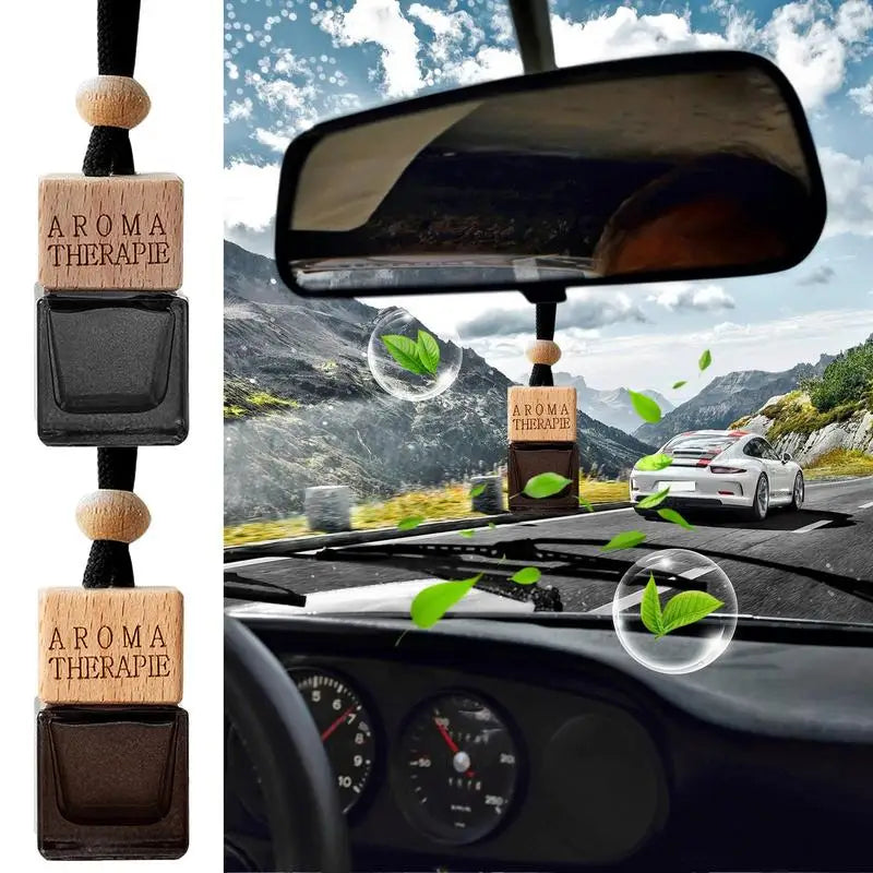 Car Air Freshener Diffuser Bottle Ornaments 8ml Auto Rearview Mirror Diffuser Perfume Pendant Fragrance Diffuser Empty Bottle