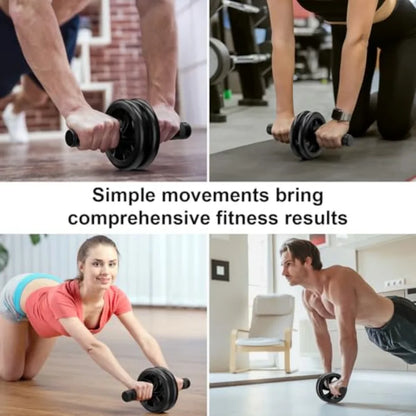 Abdominal Wheel Ab Roller for Home Workout Core Strengthening Fitness Equipment Adjustable Resistance Roller with Non-Slip Grip