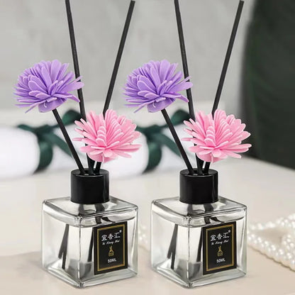 50ml Essential Oil Diffuser Flameless Home Fragrance Lavender Jasmine Aromatherapy Home Car Air Freshener Room Deodorizer