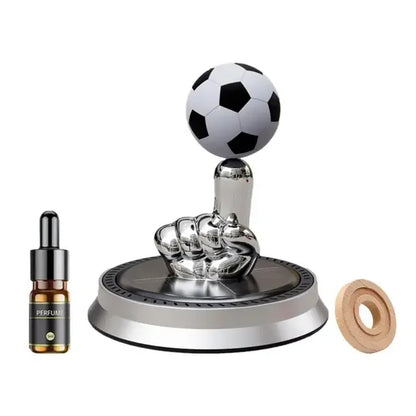 Solar Car Fragrance Finger Football Car Air Freshener Automatic Rotating Floating Ball Auto Interior Home Aromatherapy Diffuser