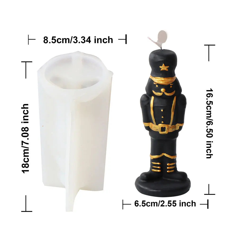 King Candle Silicone Mold Soldier Plaster Resin Ornament Cartoon Ceramics Making Mould Soywax Aromatherapy Home Decor DIY Gifts