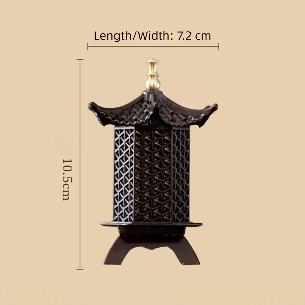 New Chinese Style Incense Burner Zinc Alloy Vertical Indoor Aromatherapy Good Symbolism Accessories Incense Burning Gifts