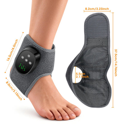 Electric Foot Massager Vibration Relaxation Ankle Massager Warm Hot Compress Ankle Brace Joint Sprain Support Ankle Protection