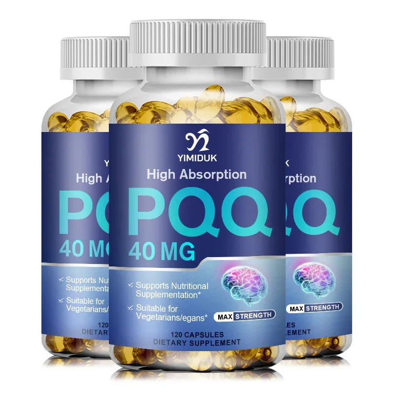 Buy 1 Get 1 Free! PQQ 40mg Supplement , for Cognitive Function Booster, Enhances Brain Energy, Heart, Brain & Anti-Aging, Vegan