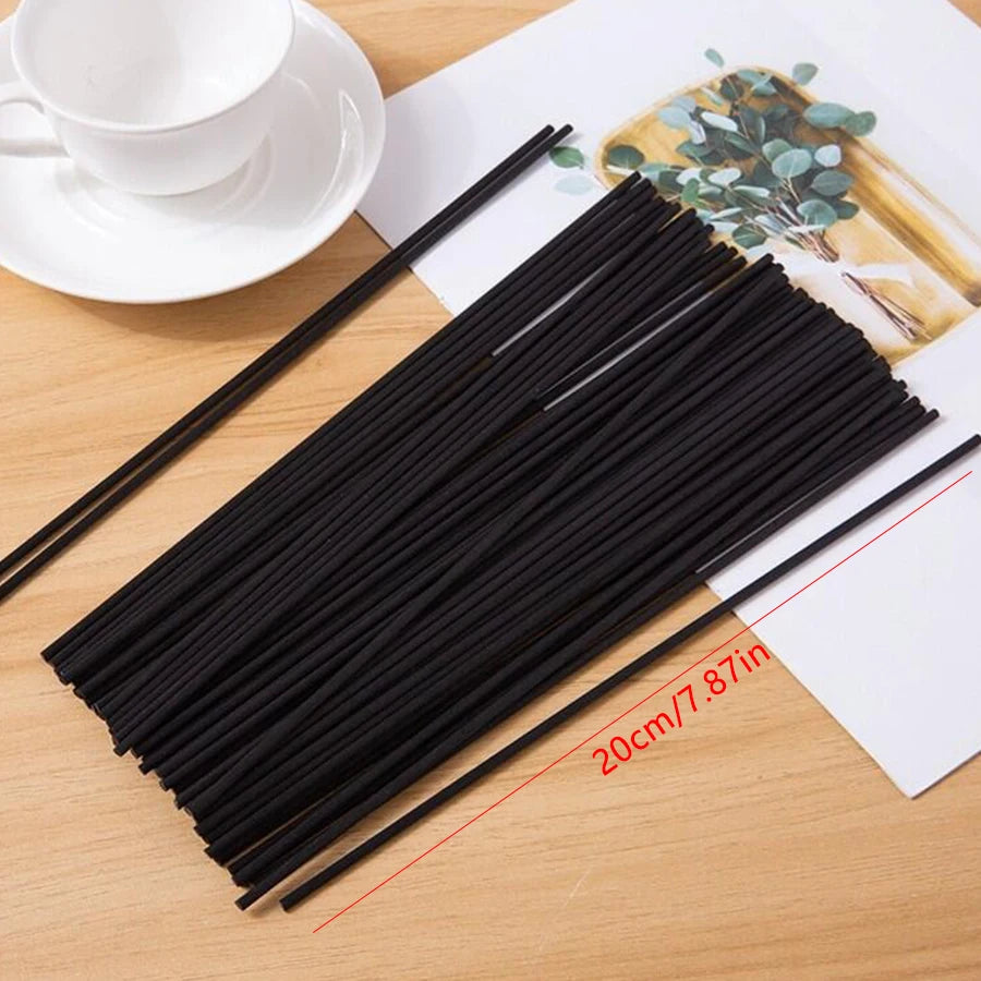 150pcs Black Aromatherapy Diffuser Sticks Fragrance Diffusion Sticks Essential Oil Diffusion For Indoor Use Only