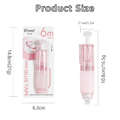 Kawaii Dot Glue Tape Runner - Press-Type Double Sided Adhesive Cute Gift for Scrapbooking & Journaling School Office Supplier