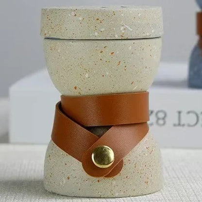 المباخر Incense Burner Nordic Style Crafts Aromatherapy Tower Fragrance Metal Ceramic Gold Leather Ornament