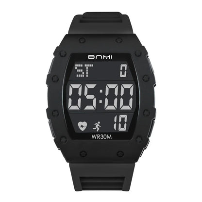 Watches For Man Fashion Sport Stopwatch Alarm Clock Silicone Strap Multifunctional Waterproof Fitness LED Electronic Watch