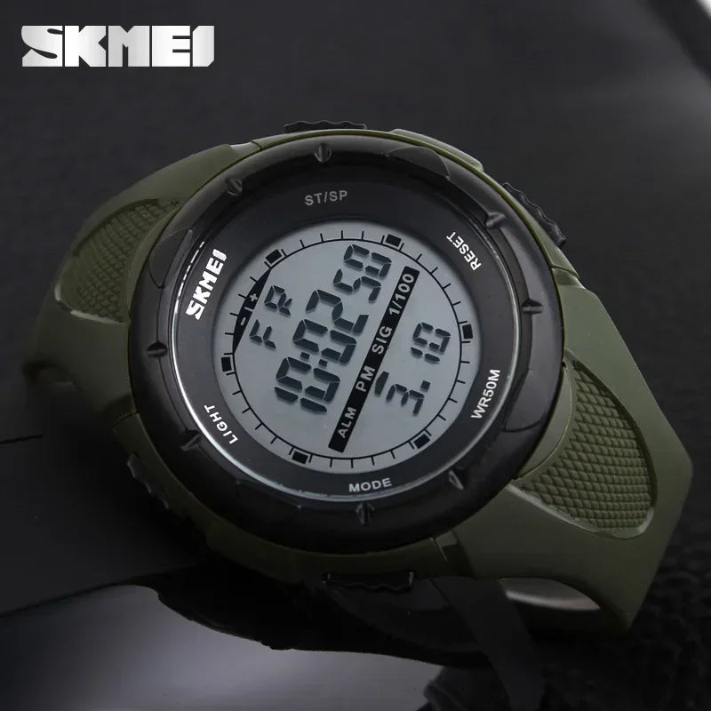 SKMEI 1025 Sports Countdown Electronic Mens Wristwatches Waterproof Digital Watch for Men Shockproof Military Clock Reloj Hombre