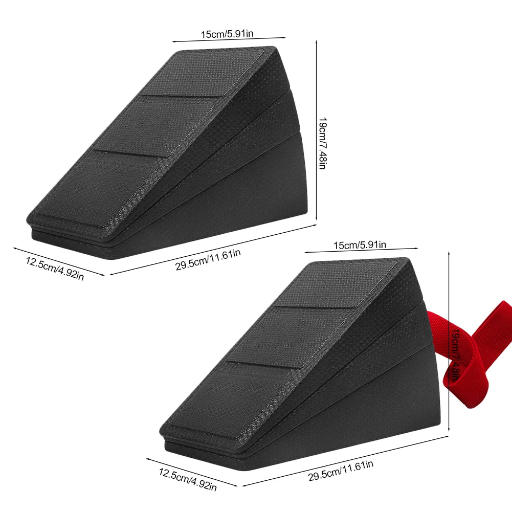 3Pcs Squat Wedge Block Calf Raise Block Multi-Functional Foot and Calf Stretching Incline Adjustable for Yoga Fitness Workout